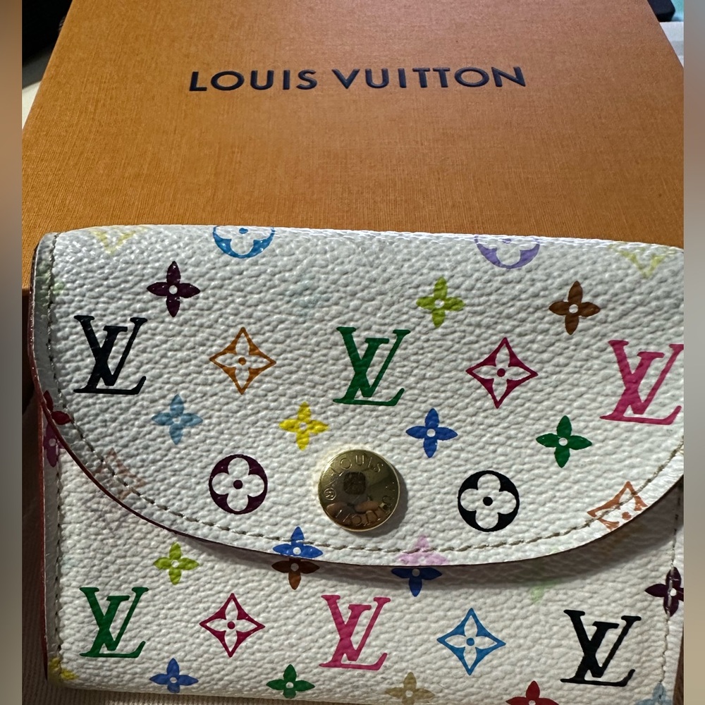 Louis Vuitton Takashi Murakami Snap Card Case Wallet Monogram Box, Dusty & COA